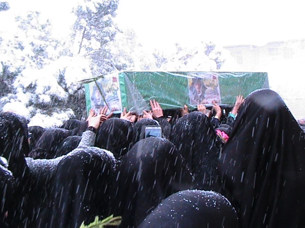 مراسم استقبال و تشییع  شهید مدافع حرم و اجرای مداحی