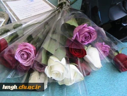 تقدیر سرپرست پردیس حضرت معصومه (س) سرکار خانم دکتر شریفی از اساتید گرانقدر در روز  معلم  2