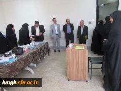 بازدید سرپرست محترم مدیریت استانی دانشگاه فرهنگیان استان قم جناب آقای محمدپور وهیئت همراه از مراحل مختلف مصاحبه داوطلبان خواهر درپردیس حضرت معصومه (س) 2