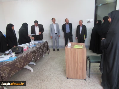 بازدید سرپرست محترم مدیریت استانی دانشگاه فرهنگیان استان قم جناب آقای محمدپور وهیئت همراه از مراحل مختلف مصاحبه داوطلبان خواهر درپردیس حضرت معصومه (س)