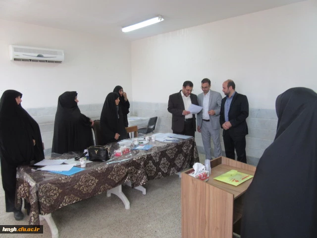 بازدید سرپرست محترم مدیریت استانی دانشگاه فرهنگیان استان قم جناب آقای محمدپور وهیئت همراه از مراحل مختلف مصاحبه داوطلبان خواهر درپردیس حضرت معصومه (س) 2
