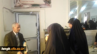 بازدید مسؤول نظارت و ارزیابی دانشگاه فرهنگیان استان قم از آشپزخانه و سلف غذاخوری پردیس حضرت معصومه(س)