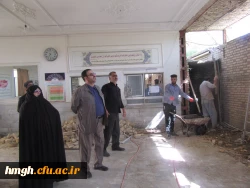 بازدید مدیر امور پردیس های دانشگاه فرهنگیان استان قم از پروژه های عمرانی در پردیس حضرت معصومه(س) 2
