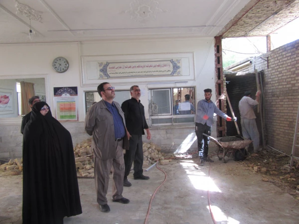 بازدید مدیر امور پردیس های دانشگاه فرهنگیان استان قم از پروژه های عمرانی در پردیس حضرت معصومه(س) 2