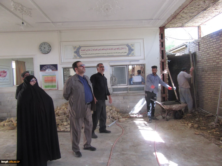 بازدید مدیر امور پردیس های دانشگاه فرهنگیان استان قم از پروژه های عمرانی در پردیس حضرت معصومه(س) 2