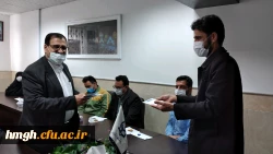 تقدیر از نیروهای شرکتی توسط مدیر امور پردیس های استان قم 3