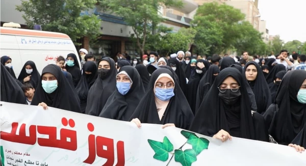 حضور اساتید، کارکنان و دانشجومعلمان پردیس حضرت معصومه(س) در راهپیمایی روز جهانی قدس 2