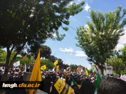 حضور پرشور دانشجومعلمان و اساتید پردیس حضرت معصومه (س) دانشگاه فرهنگیان قم در راهپیمایی روز جهانی قدس                                                                                                                            2