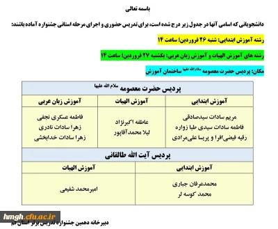برگزاری مرحله استانی دهمین جشنواره تدریس برتر استان قم