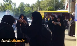 مراسم بدرقه دانشجومعلمان پردیس حضرت معصومه(س) جهت شرکت در راهپیمایی اربعین حسینی 2