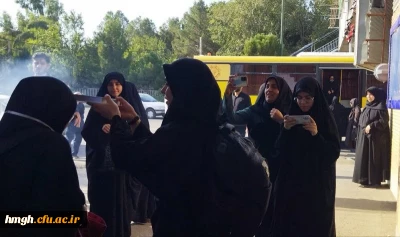 مراسم بدرقه دانشجومعلمان پردیس حضرت معصومه(س) جهت شرکت در راهپیمایی اربعین حسینی