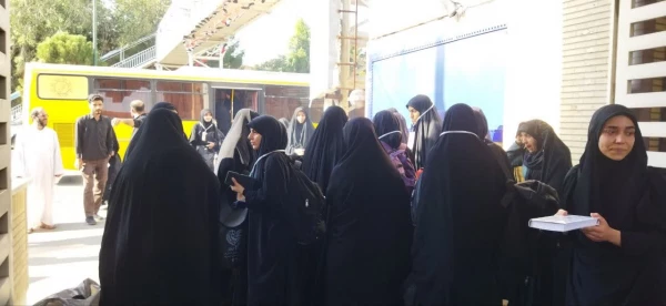 مراسم بدرقه دانشجومعلمان پردیس حضرت معصومه(س) جهت شرکت در راهپیمایی اربعین حسینی 2