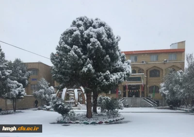 روز برفی در پردیس حضرت معصومه(س)