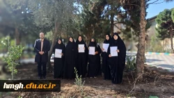 کاشت نهال به نیابت از شهدا توسط مسؤولان و دانشجومعلمان در پردیس حضرت معصومه(س) 2