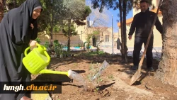 کاشت نهال به نیابت از شهدا توسط مسؤولان و دانشجومعلمان در پردیس حضرت معصومه(س) 2