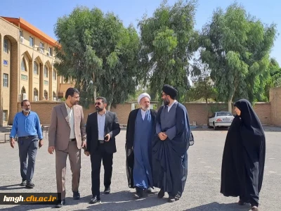 بازدید مسئول نهاد نمایندگی مقام معظم رهبری و حمیدرضا ابراهیمی معاون فرهنگی و تربیتی دانشگاه فرهنگیان از پردیس حضرت معصومه (س)