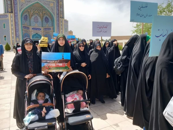 شرکت کارکنان و دانشجومعلمان پردیس حضرت معصومه(س) در اجتماع بزرگ دانشجویان قم جهت حمایت از مردم مظلوم غزه 2